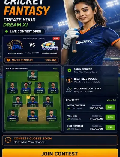 Kalyan (kalyan matka) fantasy cricket & matchday visual 3